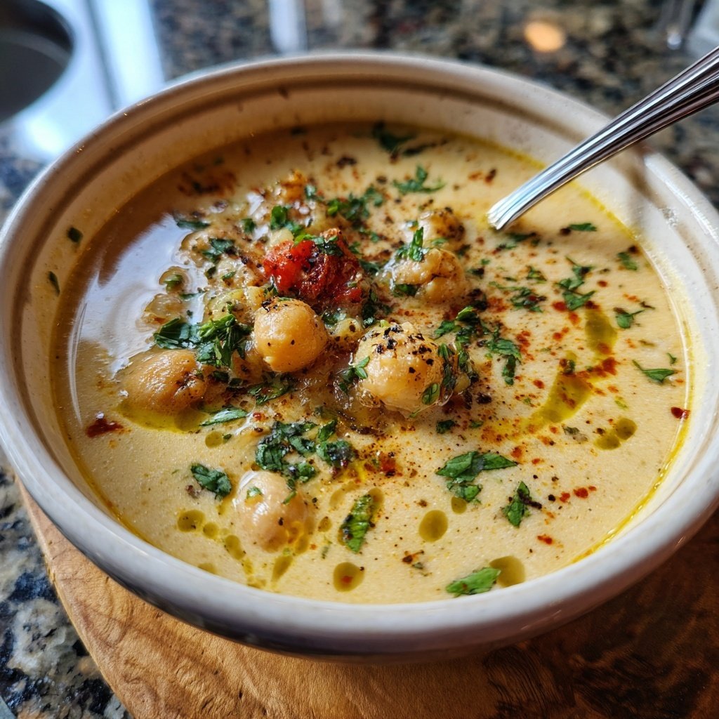 Creamy Lemon Chickpea Soup