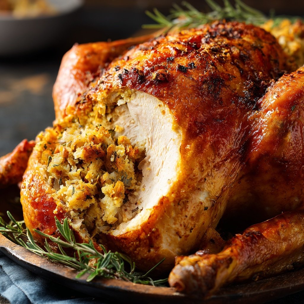 Seasonal & Festive Thanksgiving Herb Stuffed Turkey