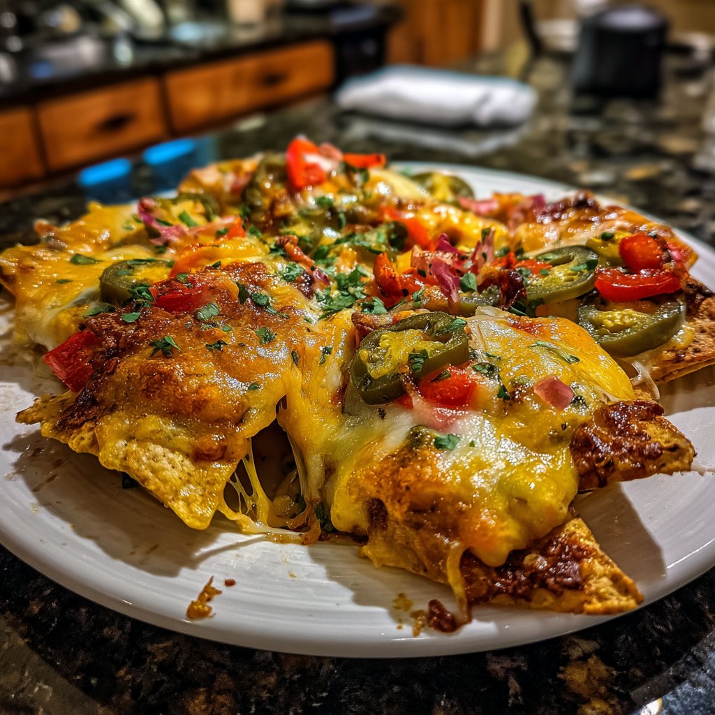 Super Bowl Appetizer Baked Veggie Nachos