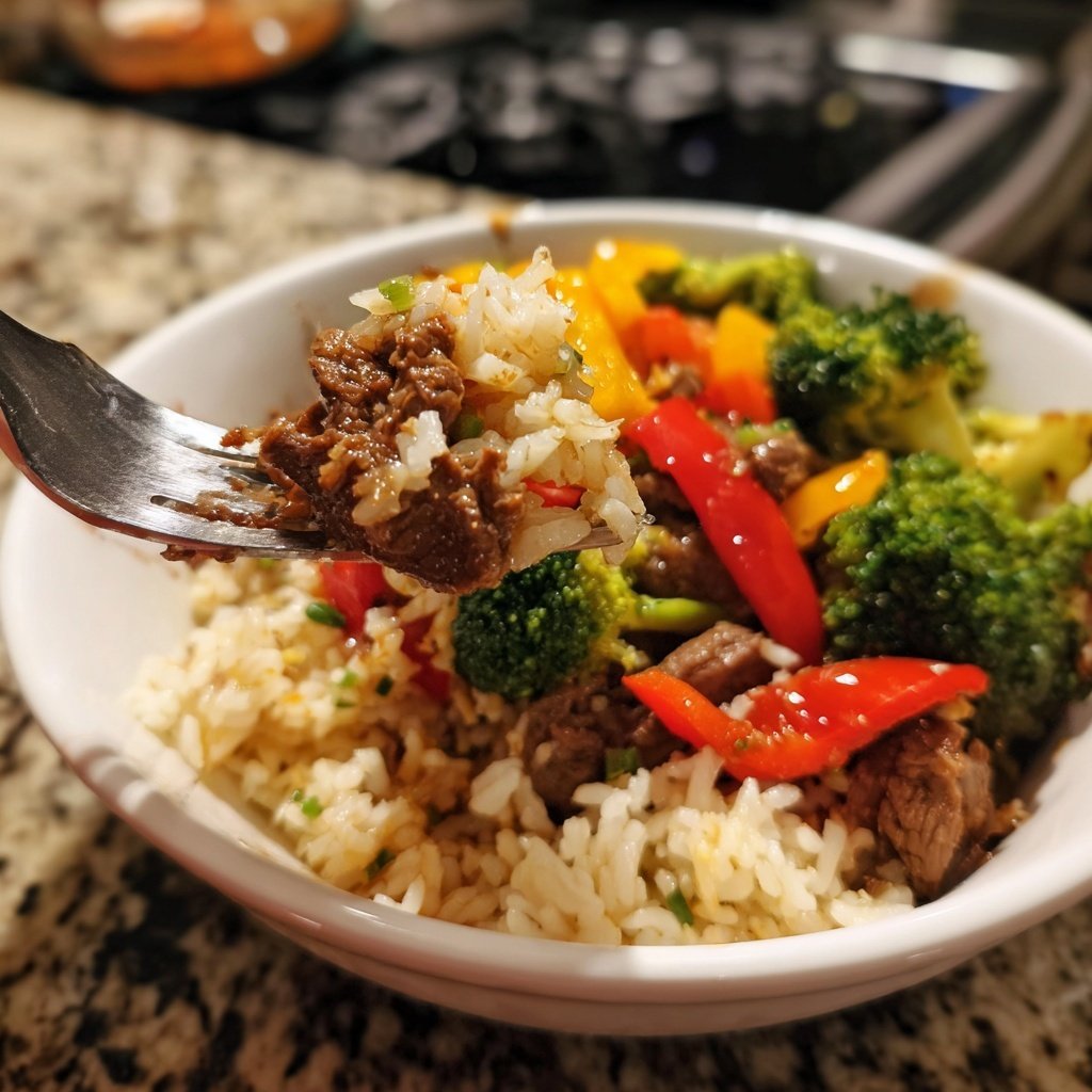 High Protein Beef Rice Bowl