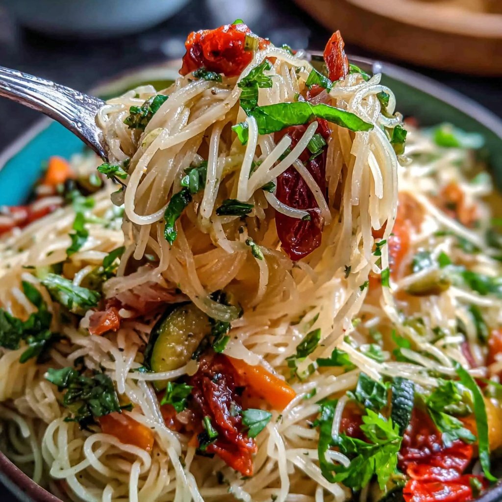 Angel Hair Pasta Primavera With Lemon