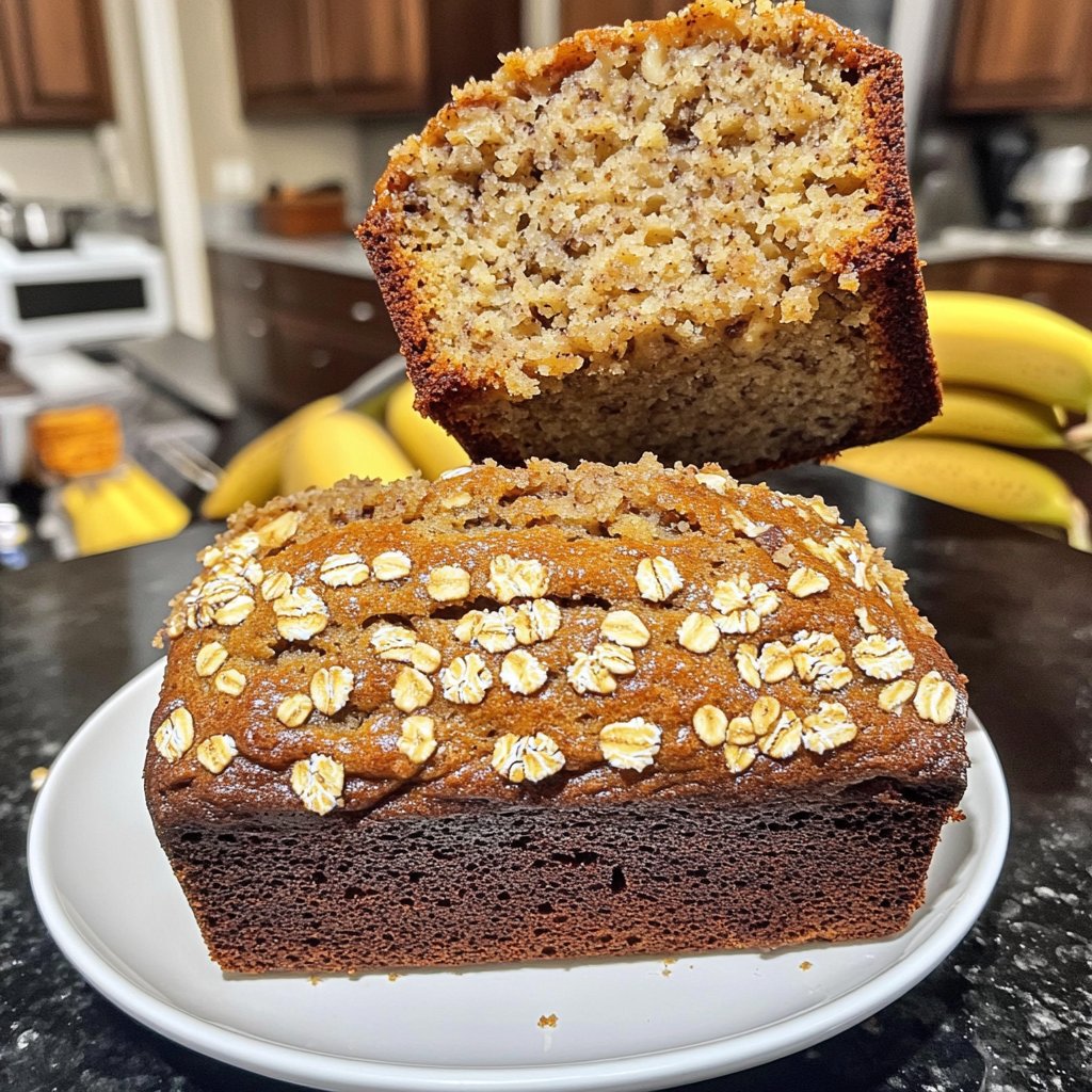 Healthy Banana Bread with Oats Recipe