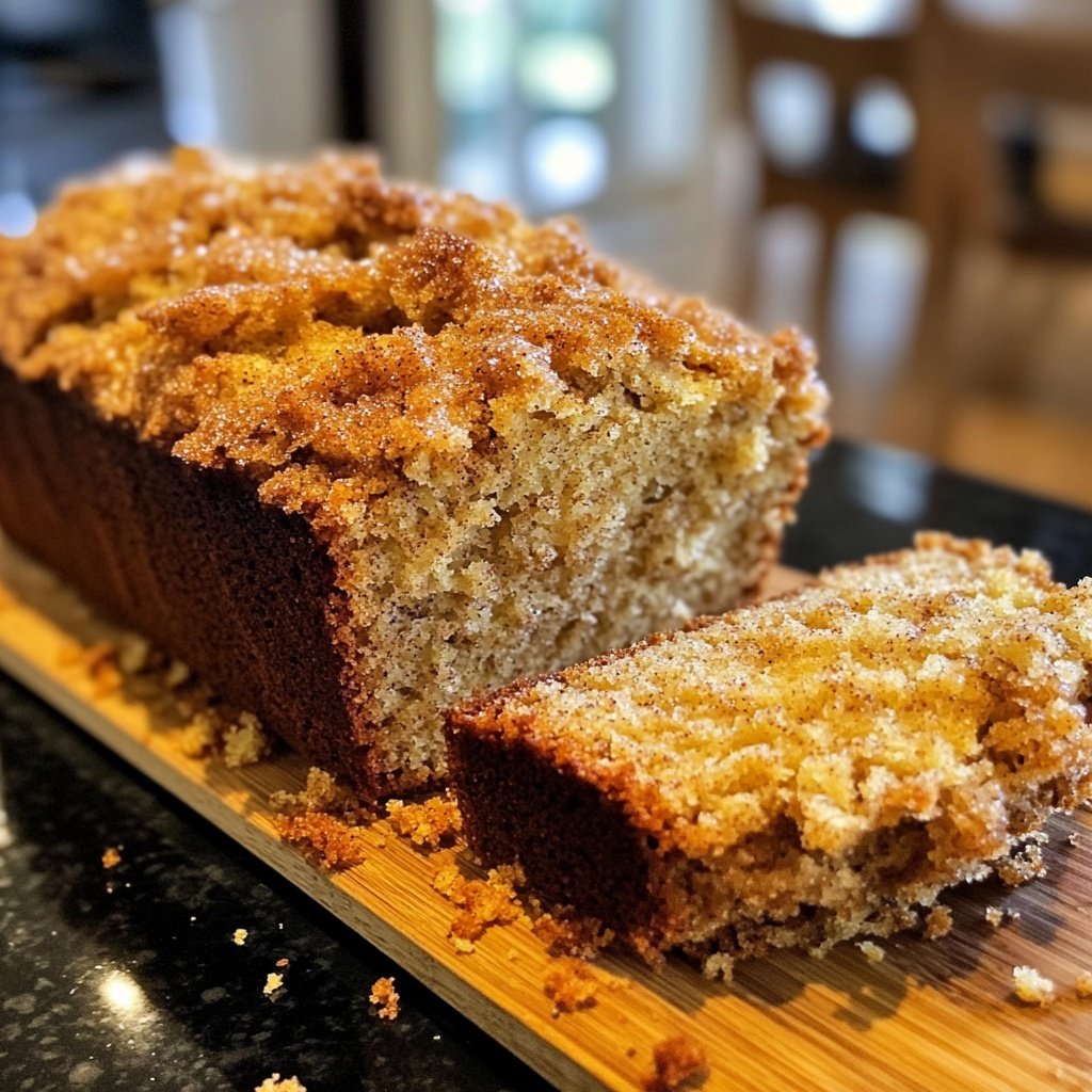 Banana Bread with Cinnamon Sugar Topping Recipe