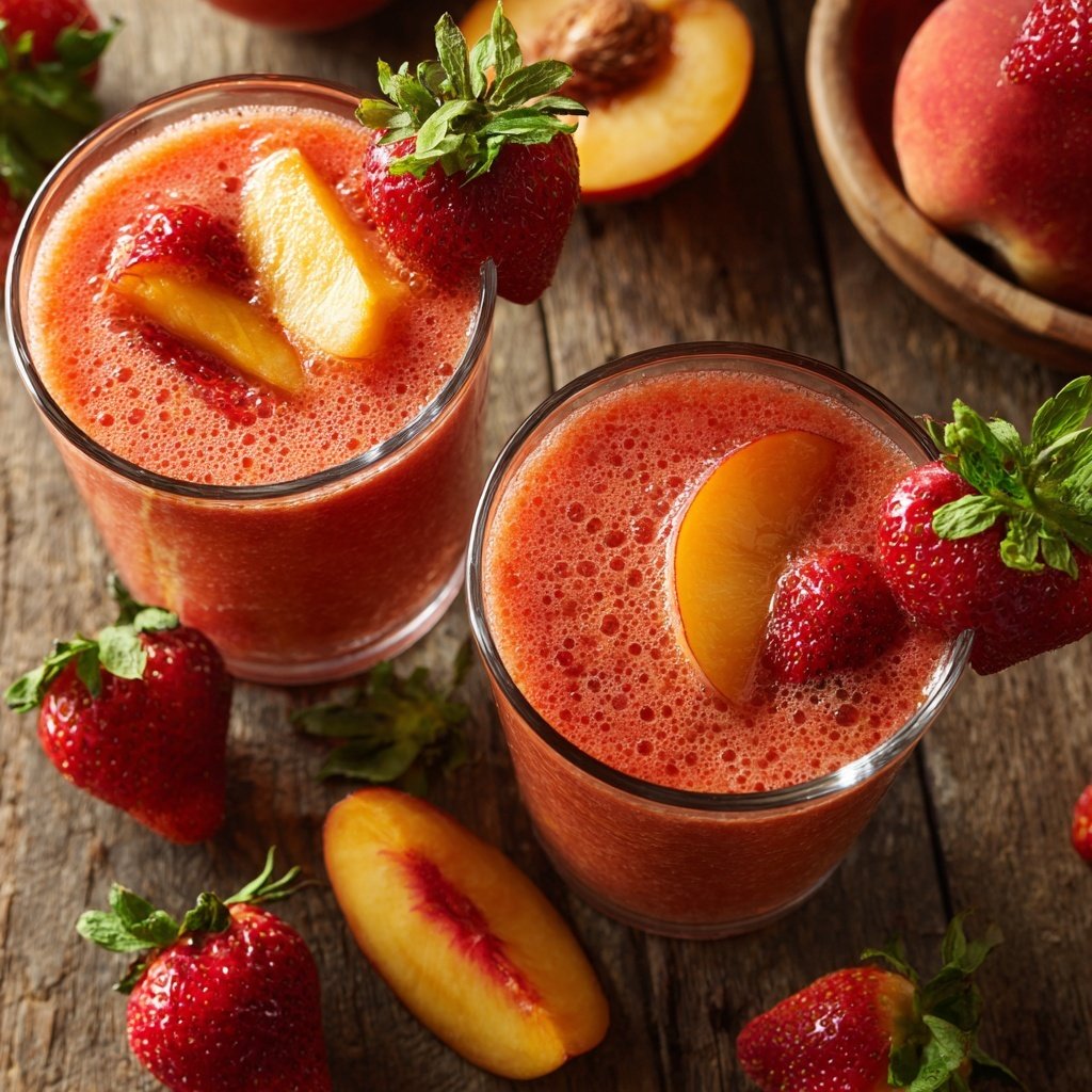 Peach Strawberry Smoothie
