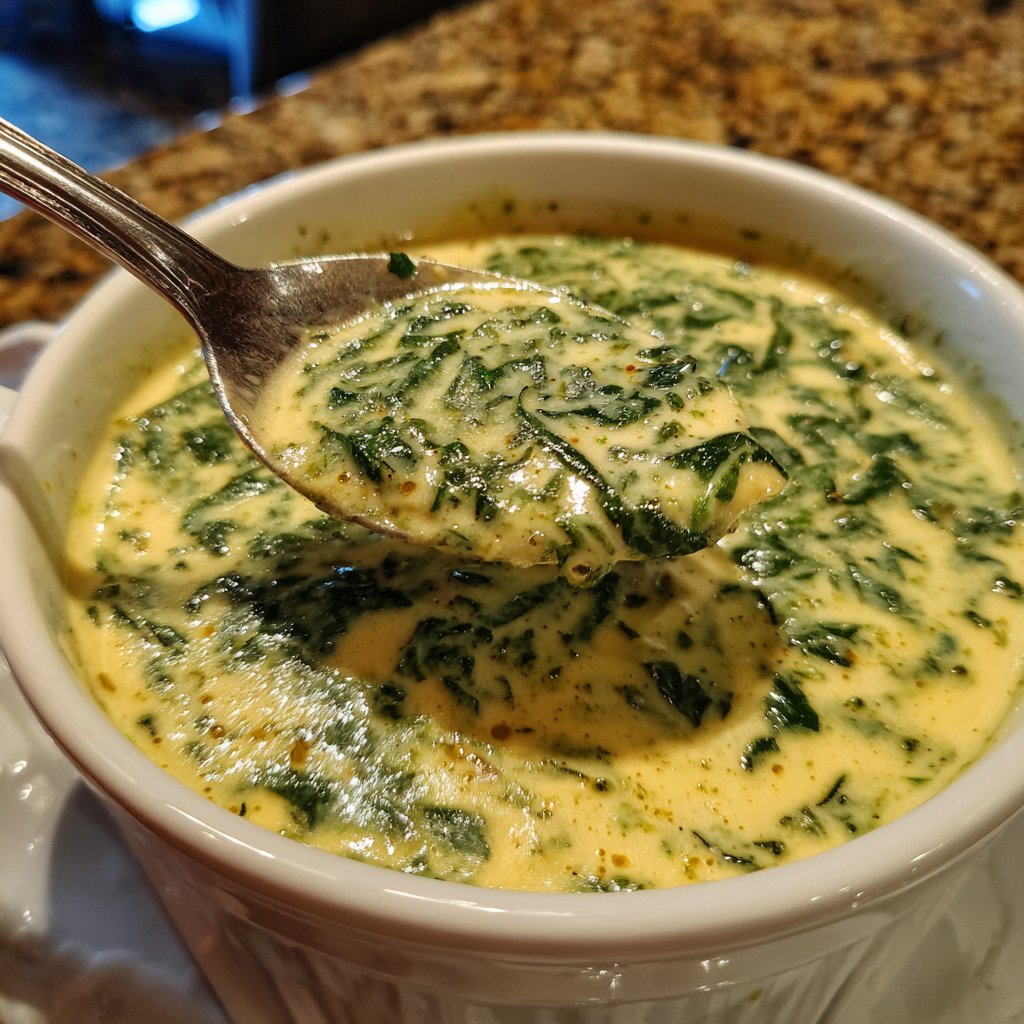 Creamy Lemon Spinach Soup