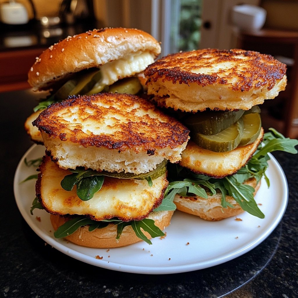Sliders with Halloumi