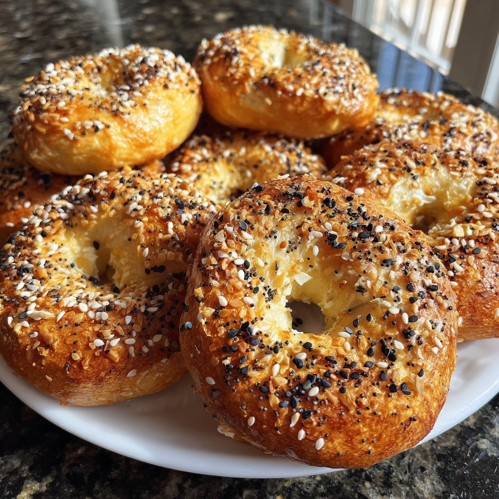 Air Fryer Protein Bagels