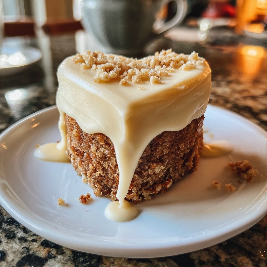 Mini Heart Cake with Honey Lemon Frosting