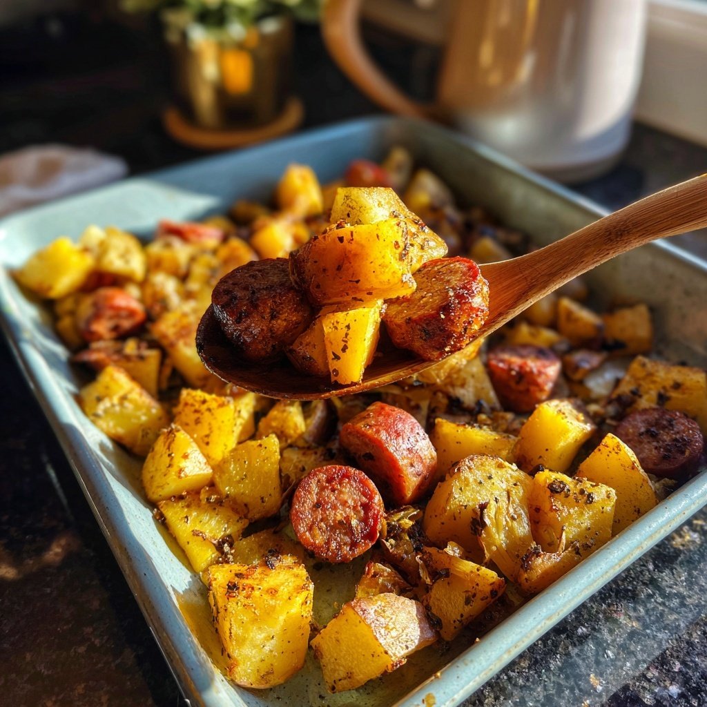 Sheet Pan Sausage And Potatoes