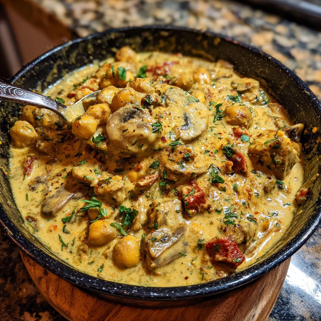 Creamy Mushroom Chickpea Curry