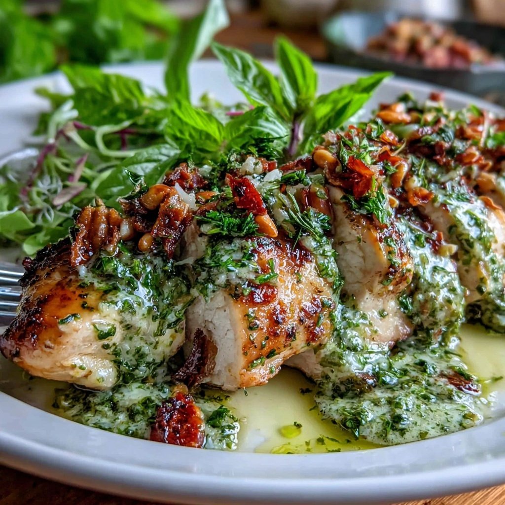 Spring Dinner Creamy Pesto Chicken