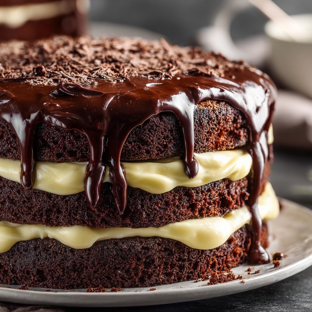 Chocolate Cake With Sour Cream Frosting