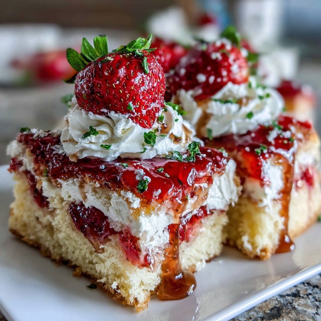 Strawberry Shortcake Sheet Cake