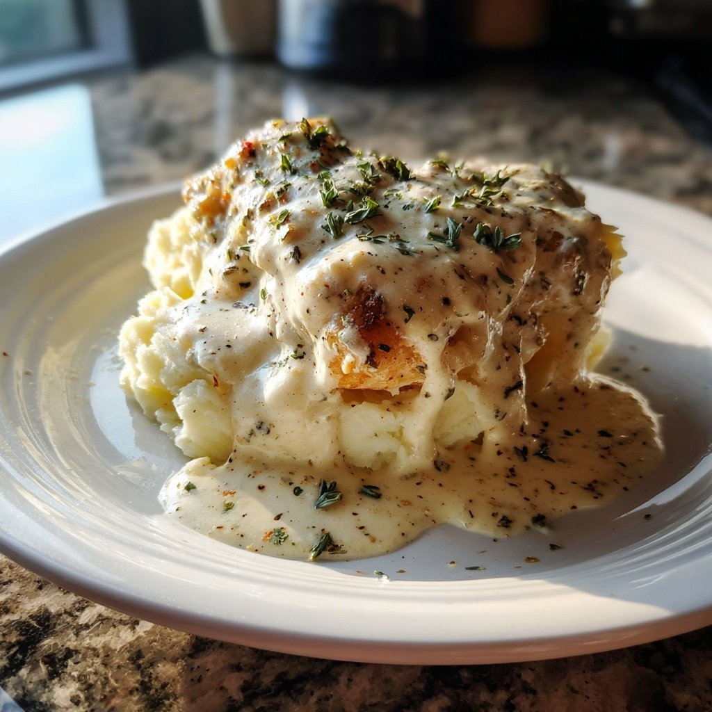 Comfort Food Creamy Chicken and Mashed Potatoes
