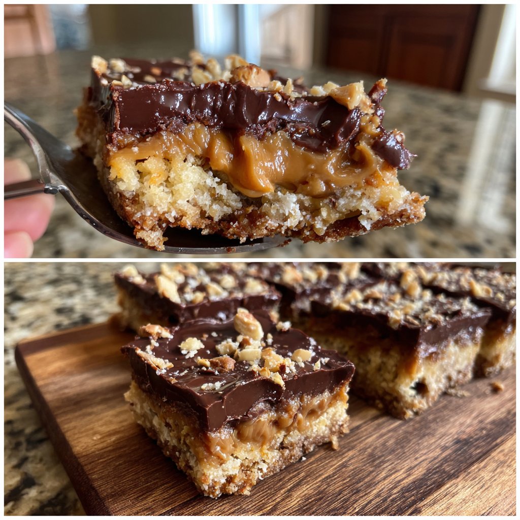 Chocolate Peanut Butter Crunch Squares