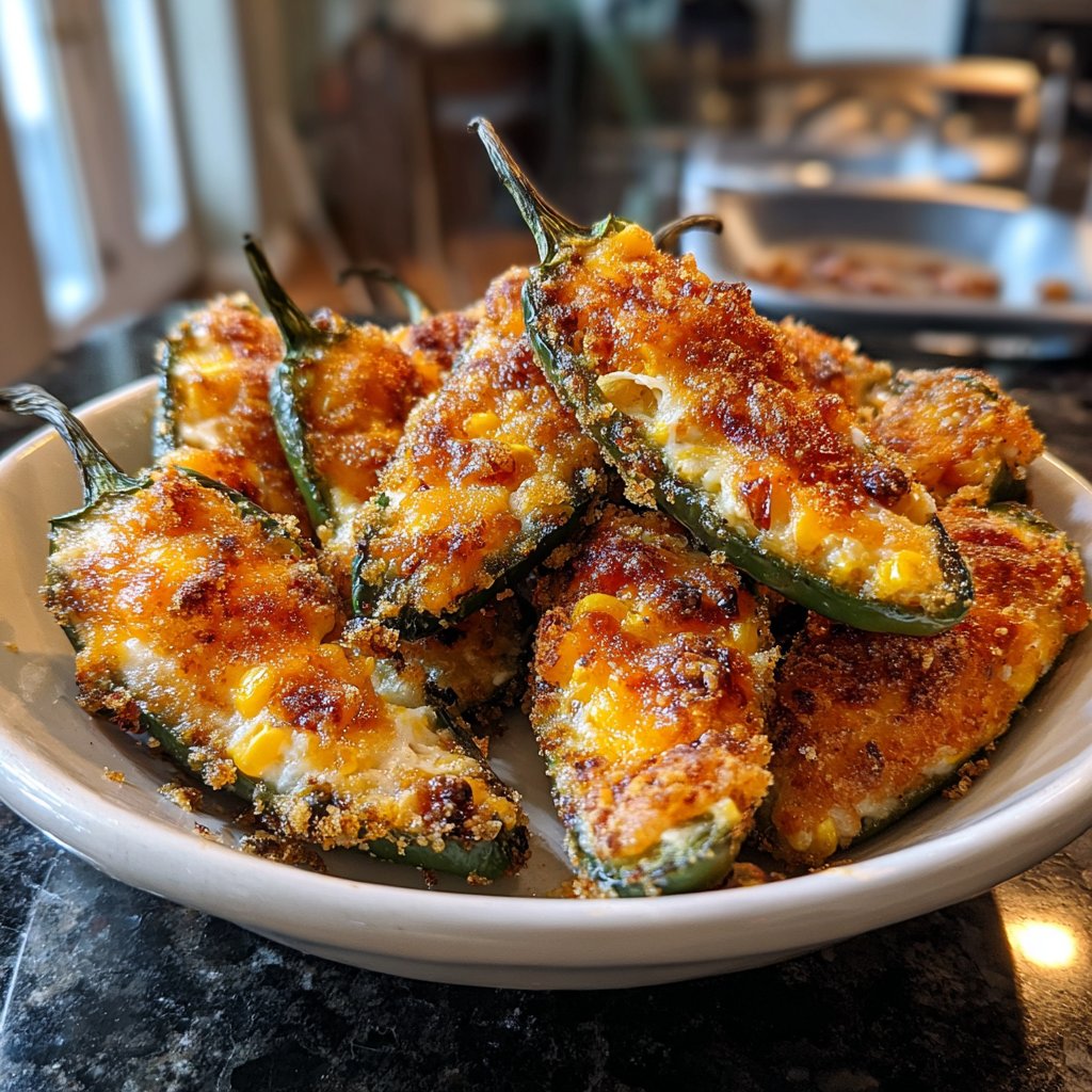 Jalapeno Poppers Stuffed with Corn