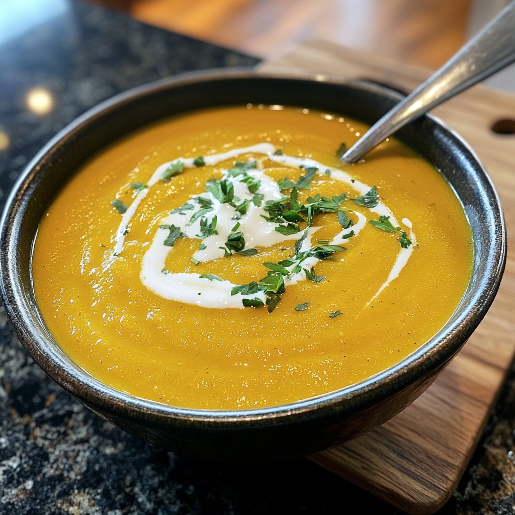 Squash Soup Smooth Texture